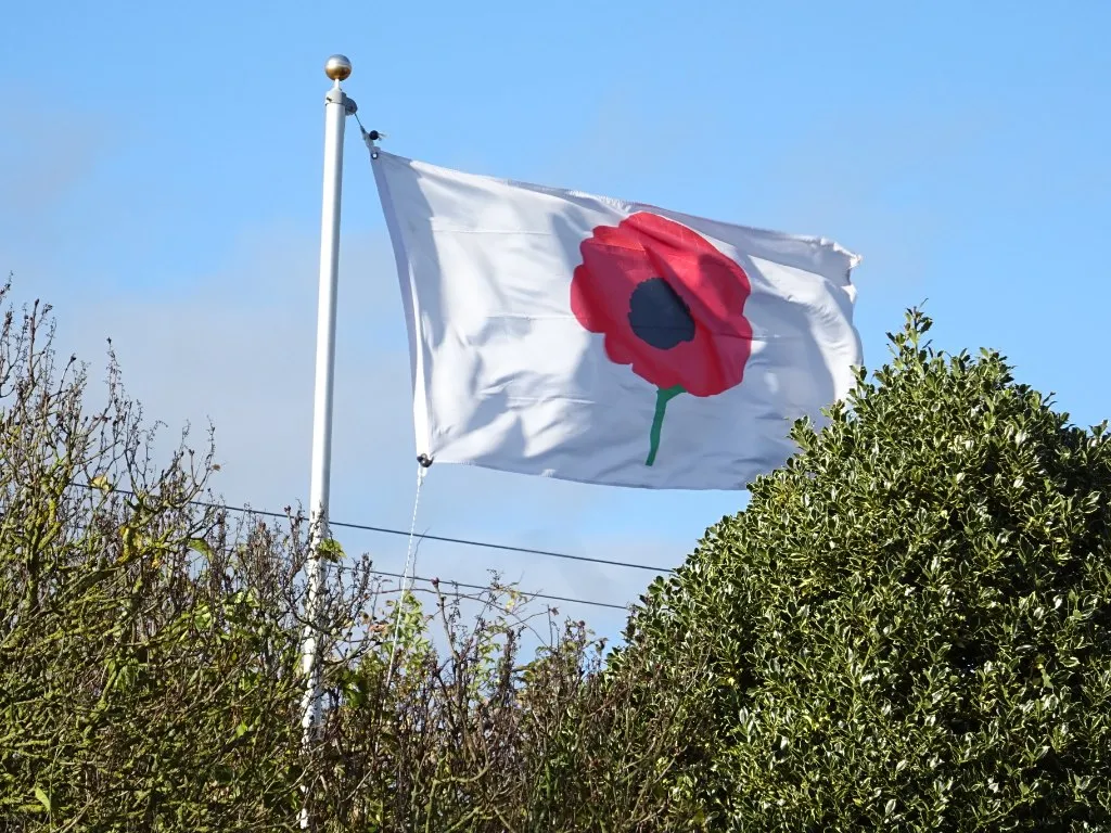 A British Legion Poppy Flag
