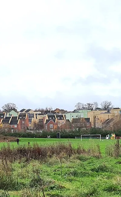 Across Prior's Farm Playing Field towards Oakley