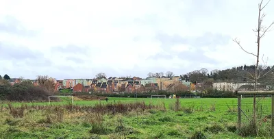 Across Prior's Farm Playing Field towards Oakley