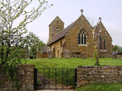 Church of England parish church of St. James the Great, Claydon, Oxfordshire; showing the east ends of the chancel and north aisle