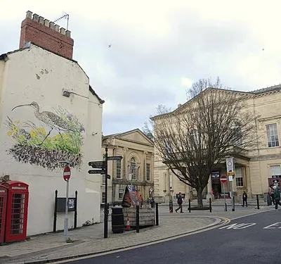 A new mural opposite the Sims Clock Tower