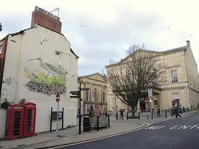 A new mural opposite the Sims Clock Tower