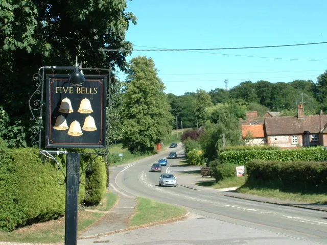 Wickham Village. Looking East from the Five Bells PH