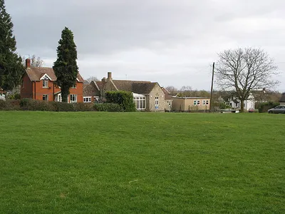 Ashleworth Cof E Primary School, The Green In a conservation area it seems unusual to see a modern portable classroom. I suppose it depends on which came first.