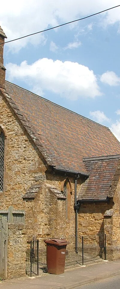 Church of England parish church of St John the Evangelist, Hempton, Oxfordshire: view from the southwest.
