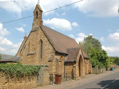 Church of England parish church of St John the Evangelist, Hempton, Oxfordshire: view from the southwest.