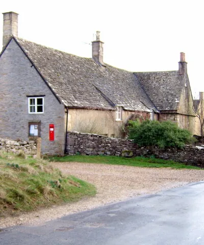 Cottage at Kineton A Cotswold cottage in the village of Kineton. This cottage even has a victorian post box and the parish notice board mounted on the northern wall.