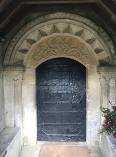 St Mary’s Church, Whaddon, Wiltshire — South door