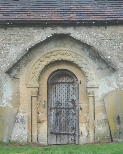 Church of England parish church of St George, Hatford, Oxfordshire (formerly Berkshire): Norman south door