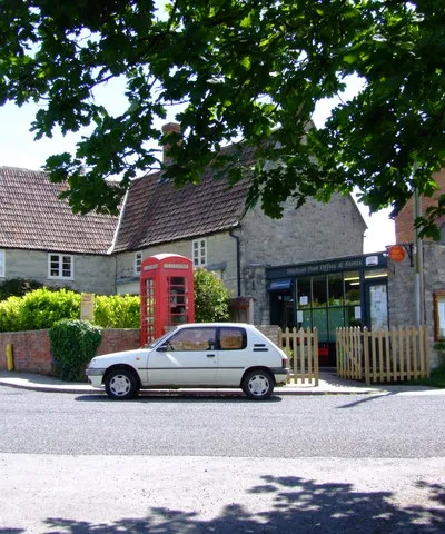 Ditcheat Post Office A recent location, as it moved slightly to the right in recent yers.