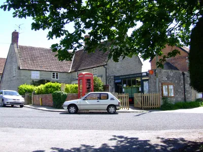 Ditcheat Post Office A recent location, as it moved slightly to the right in recent yers.