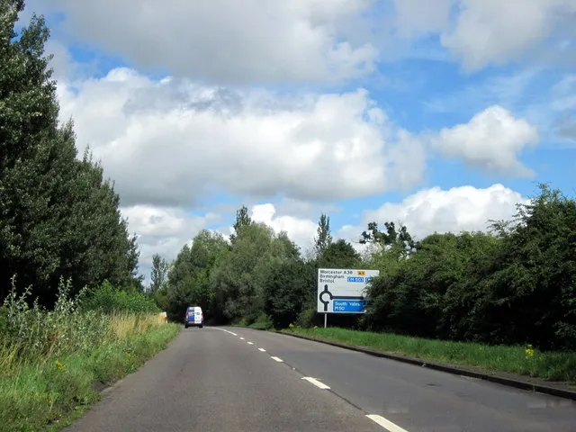 A38 North Approaching M50 Island