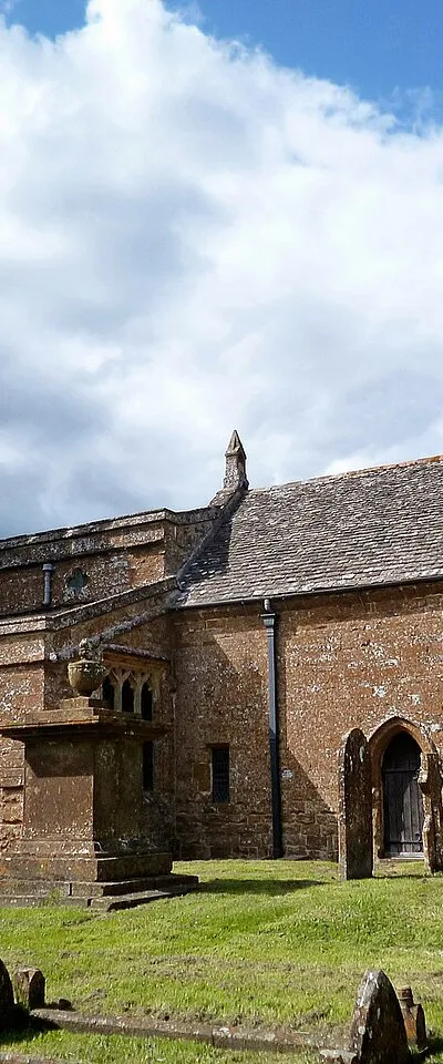 Parish church of St Mary Magdalene, Balscote, Oxfordshire, seen from south-southeast