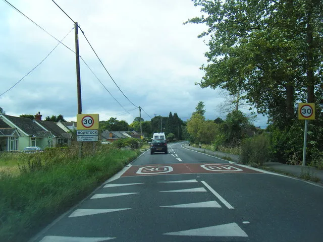 A417 at Rowstock village boundary
