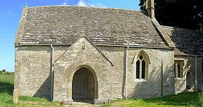 All Saints' Church Shorncote, near to Shorncote, Gloucestershire, Great Britain.
The tiny church built about 1170 of Cotswold stone & slate