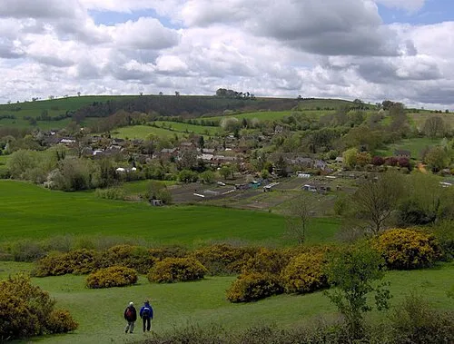 Brailes Allotments from Castle Hill Taken during the annual 3 Hills Walk 2006.