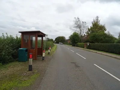 Bus stop and shelter on Swalcliffe Road, Tadmarton