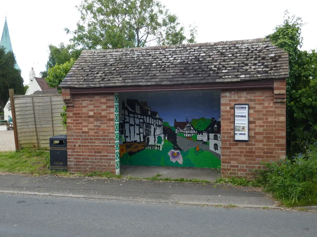Bus shelter in Harvington