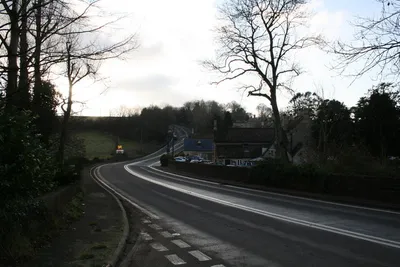 A429 at Fossebridge A 14% climb out of Fossebridge towards Cirencester.