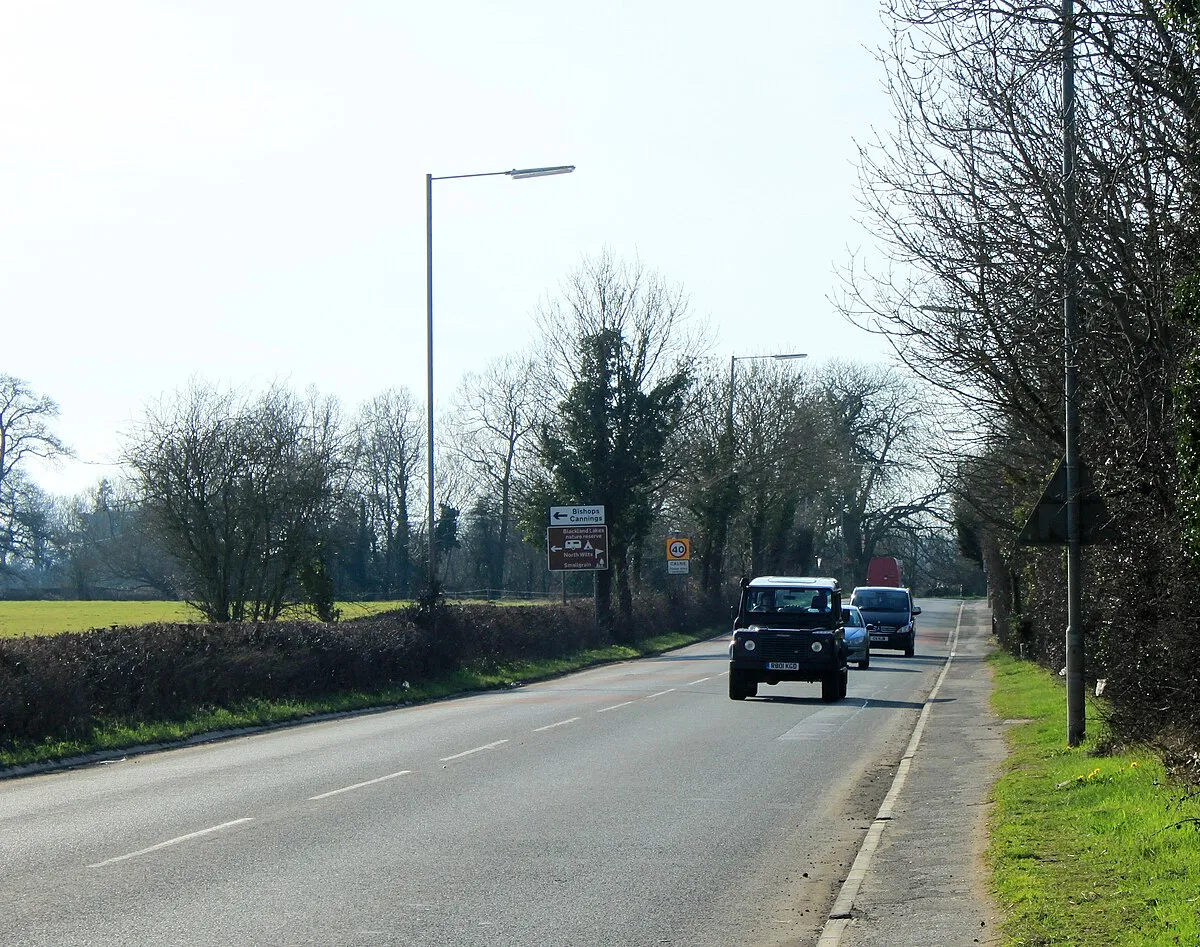 2012 : A4 about to enter Quemerford and Calne