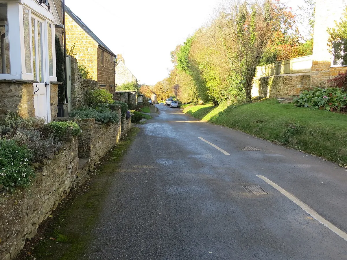 A part of Main Street in Sibford Gower