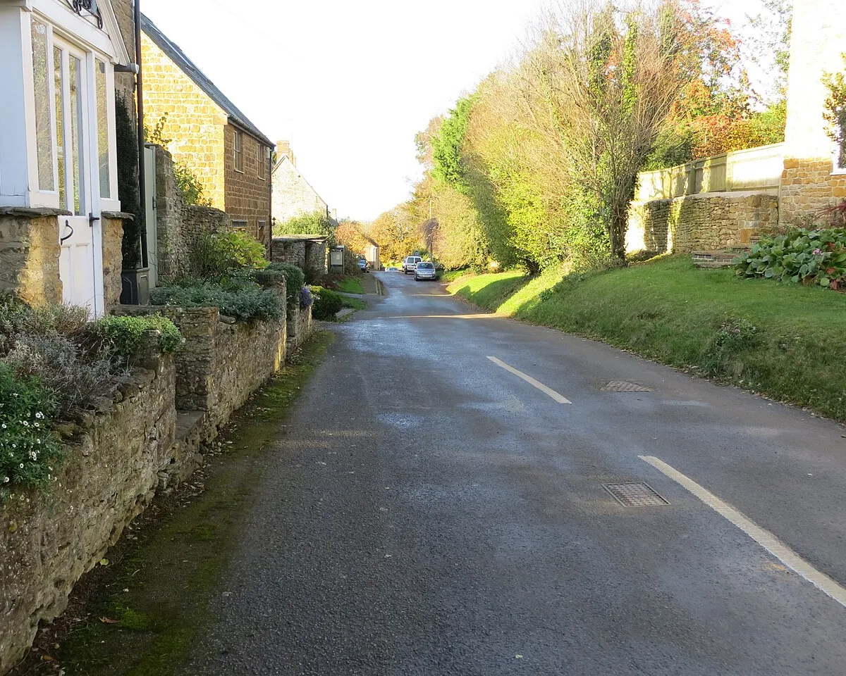A part of Main Street in Sibford Gower