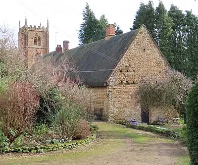 A glimpse of Wroxton church