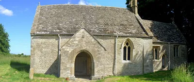 All Saints' Church Shorncote, near to Shorncote, Gloucestershire, Great Britain.
The tiny church built about 1170 of Cotswold stone & slate