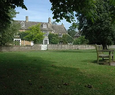 Cotswold stone house overlooking the village green in Kingham, Oxfordshire
