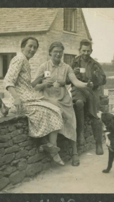A tea break at the Cotswold Bruderhof