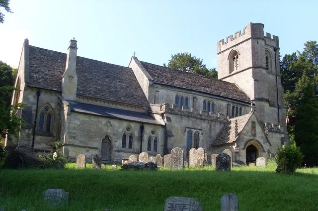 St Swithin's parish church, Compton Bassett, Wiltshire, seen from the northeast