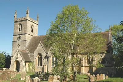 Church of England parish church of St Martin, Bladon, Oxfordshire, viewed from the south