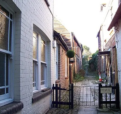 Alley, Marlborough One of the alleys that run at right angles off the High Street.