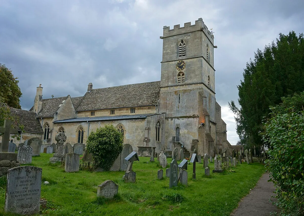 St Marys Church, Prestbury. View from Mill Street.