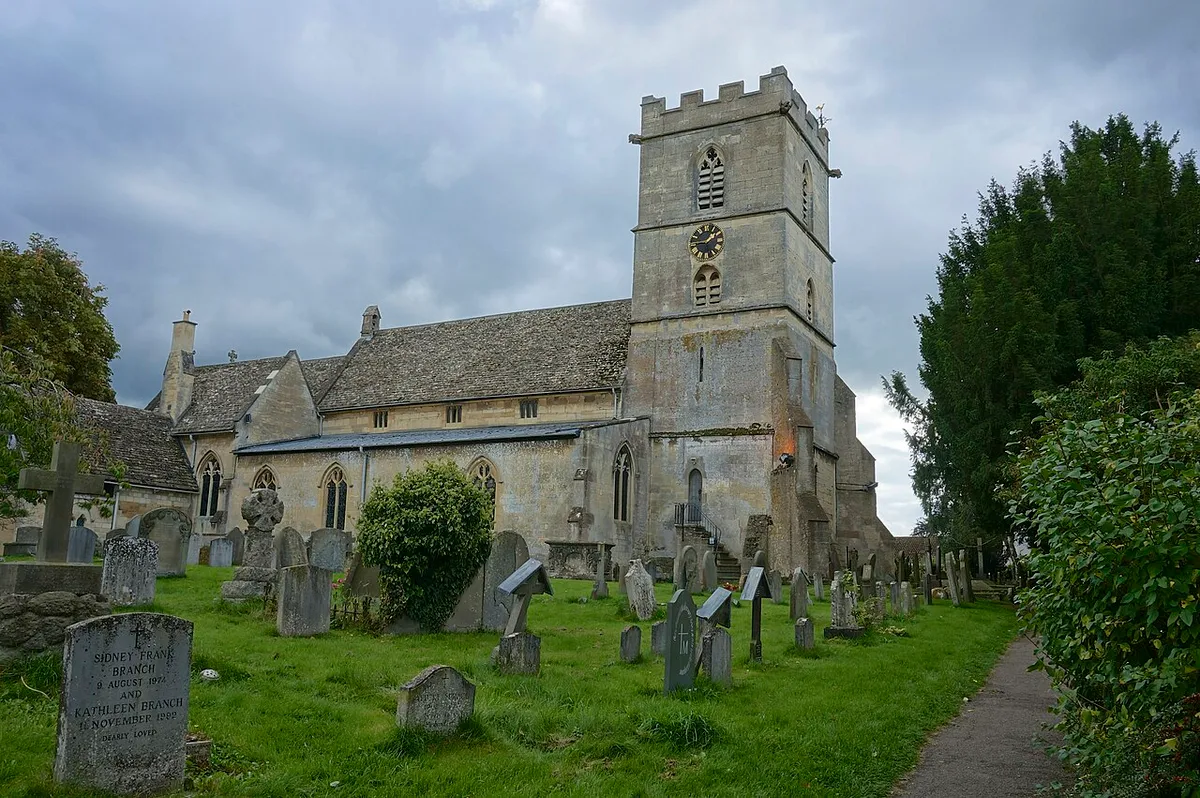 St Marys Church, Prestbury. View from Mill Street.