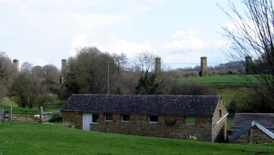 Railway viaduct piers, Hook Norton, Oxfordshire. 16 April 2006. Photographer: Fin Fahey