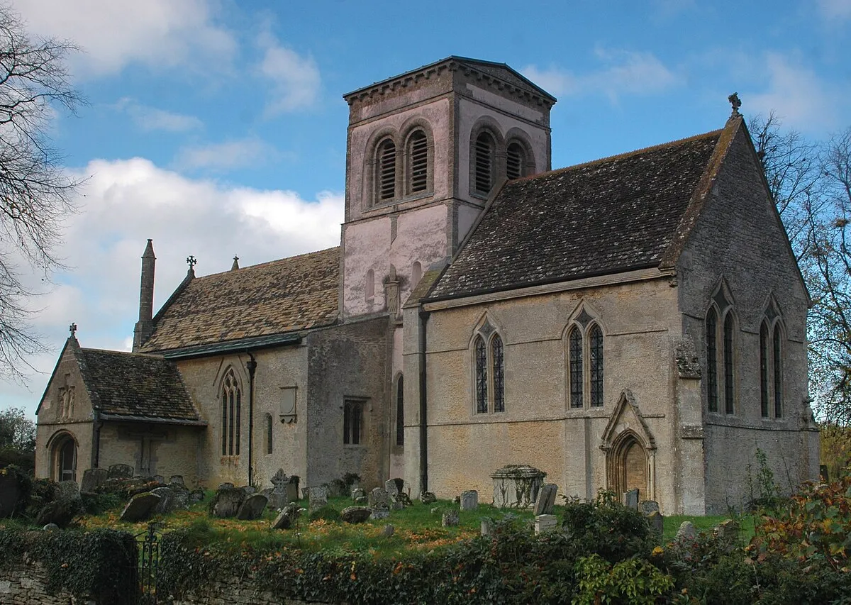 Church of England parish church of St. Matthew, Langford, Oxfordshire, seen from the southeast