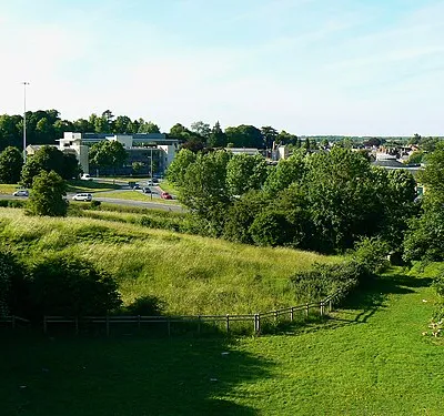 A view north from the Roman amphitheatre, Cirencester