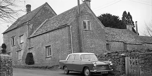 A 1964 Morris Oxford in Calf Way, The Camp, Stroud some time around 1965