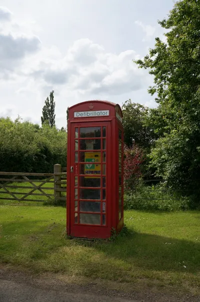 A defibrillator telephone box, Great Washbourne