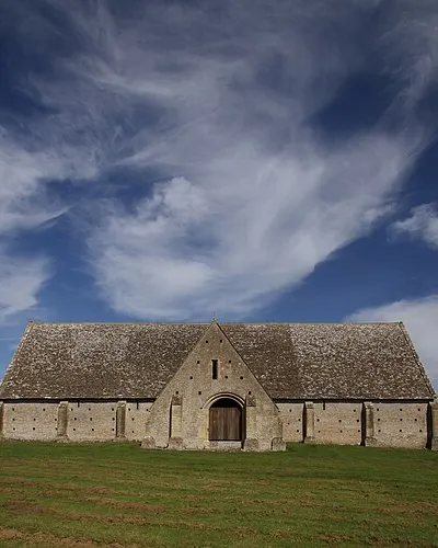 Mediæval barn at Great Coxwell, Oxfordshire (formerly Berkshire), seen from west-southwest