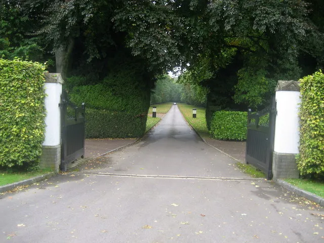 Access Drive to Liddington Conference Centre Passed while walking the Ridgeway National Trail.  The sign outside described the premises within as a conference centre - previous maps indicate it as St. Edward's Place and my ancient Ridgeway Guide calls it Foxhill Stud Farm.