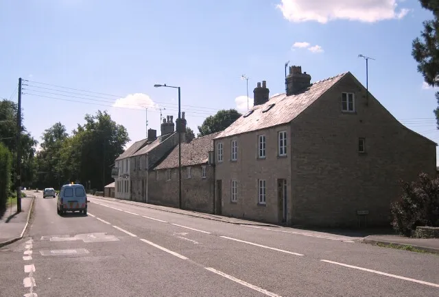 Ermin Street, Stratton. Ermin Street running south-east through the village of Stratton, a community separated from Cirencester by former water meadows and mainly composed of a large housing estate