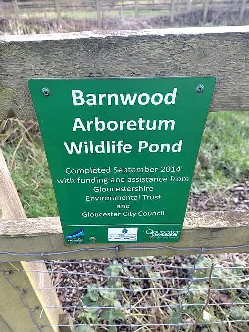 Barnwood Arboretum Wildlife Pond Plaque