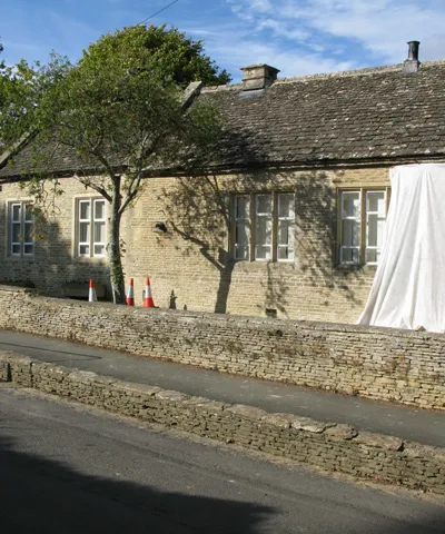 Building work at Southrop C of E school
