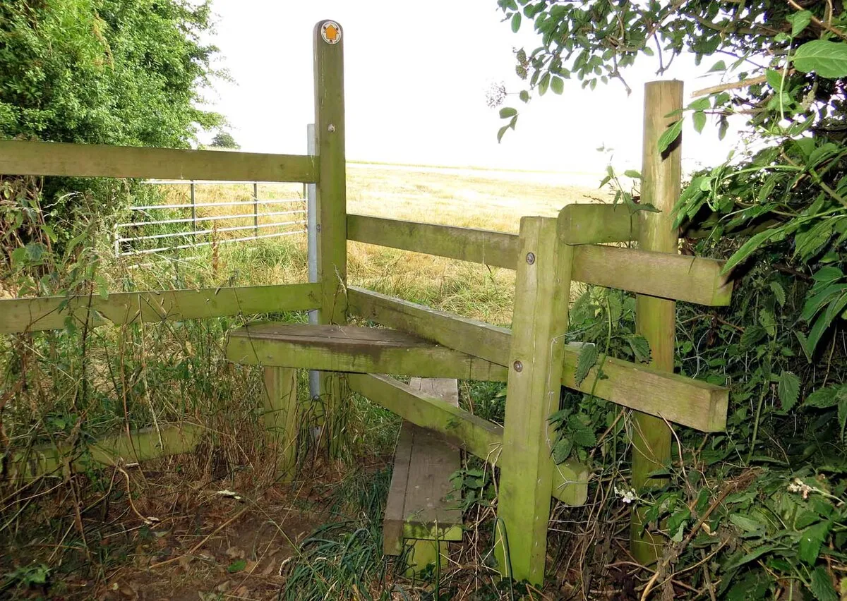 A stile on the footpath