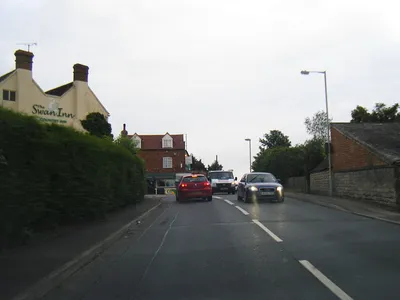 A417 in Staunton village