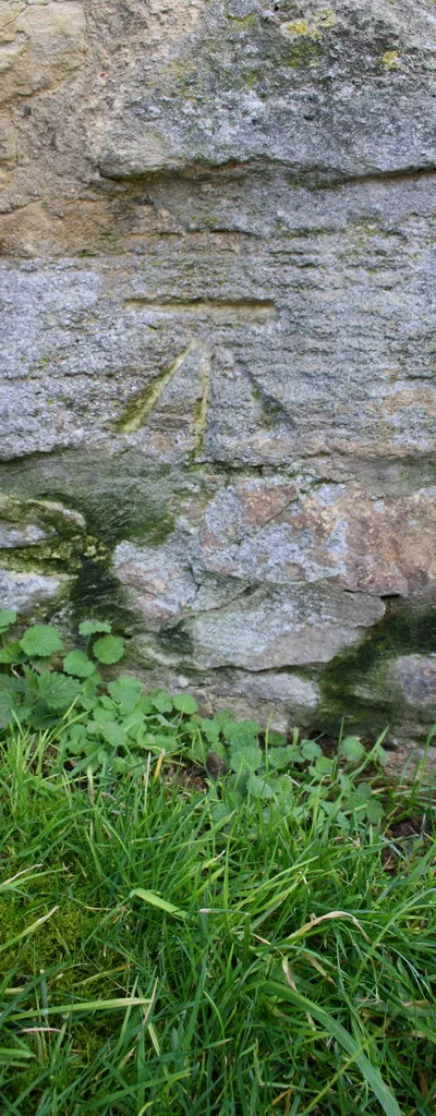 Benchmark on house at Delly End