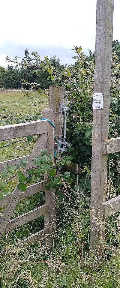 Blocked footpath gate