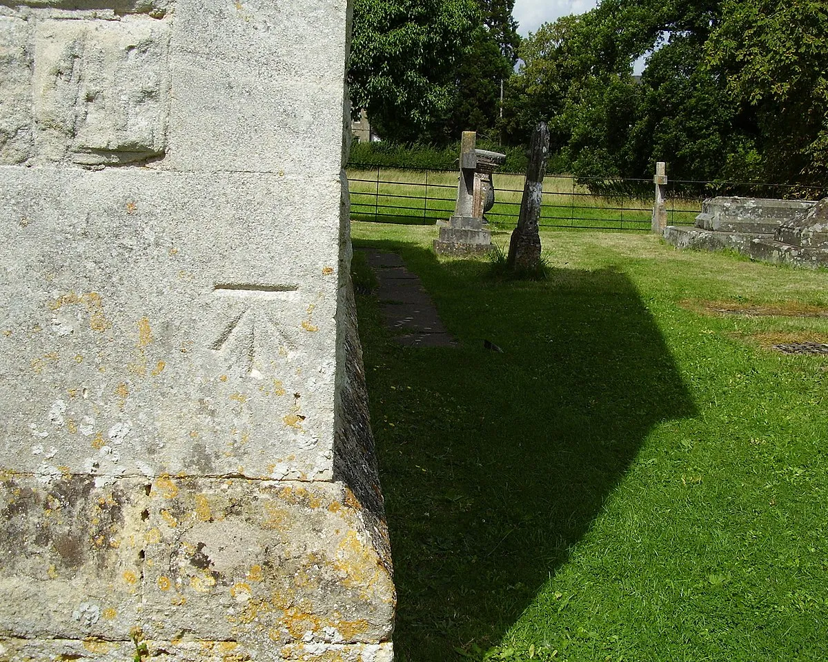 Benchmark on Down Hatherley Church